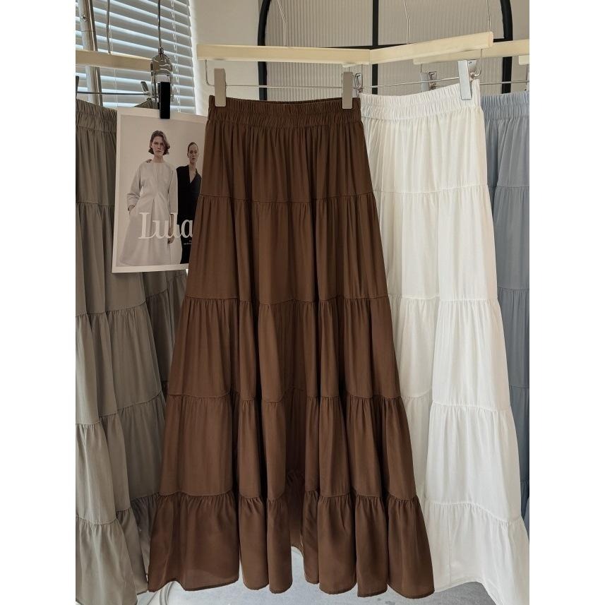 高腰顯瘦半身裙 百搭大擺蛋糕裙 溫柔氣質長裙 *8色 | kukuta-細節圖4