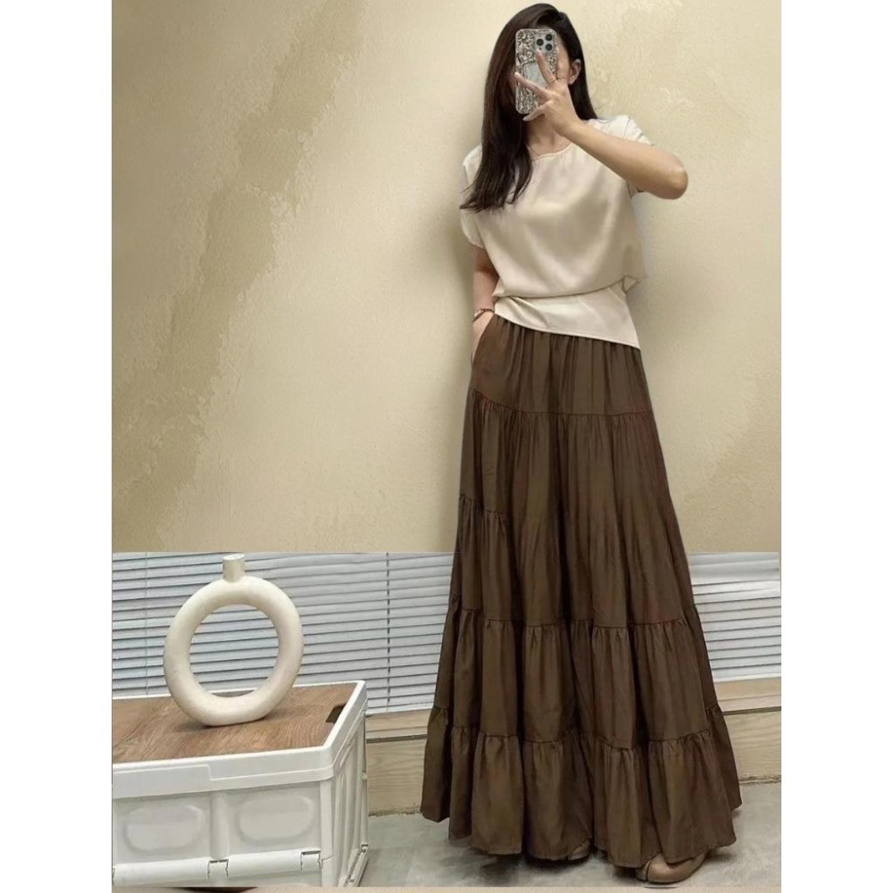 高腰顯瘦半身裙 百搭大擺蛋糕裙 溫柔氣質長裙 *8色 | kukuta-細節圖5