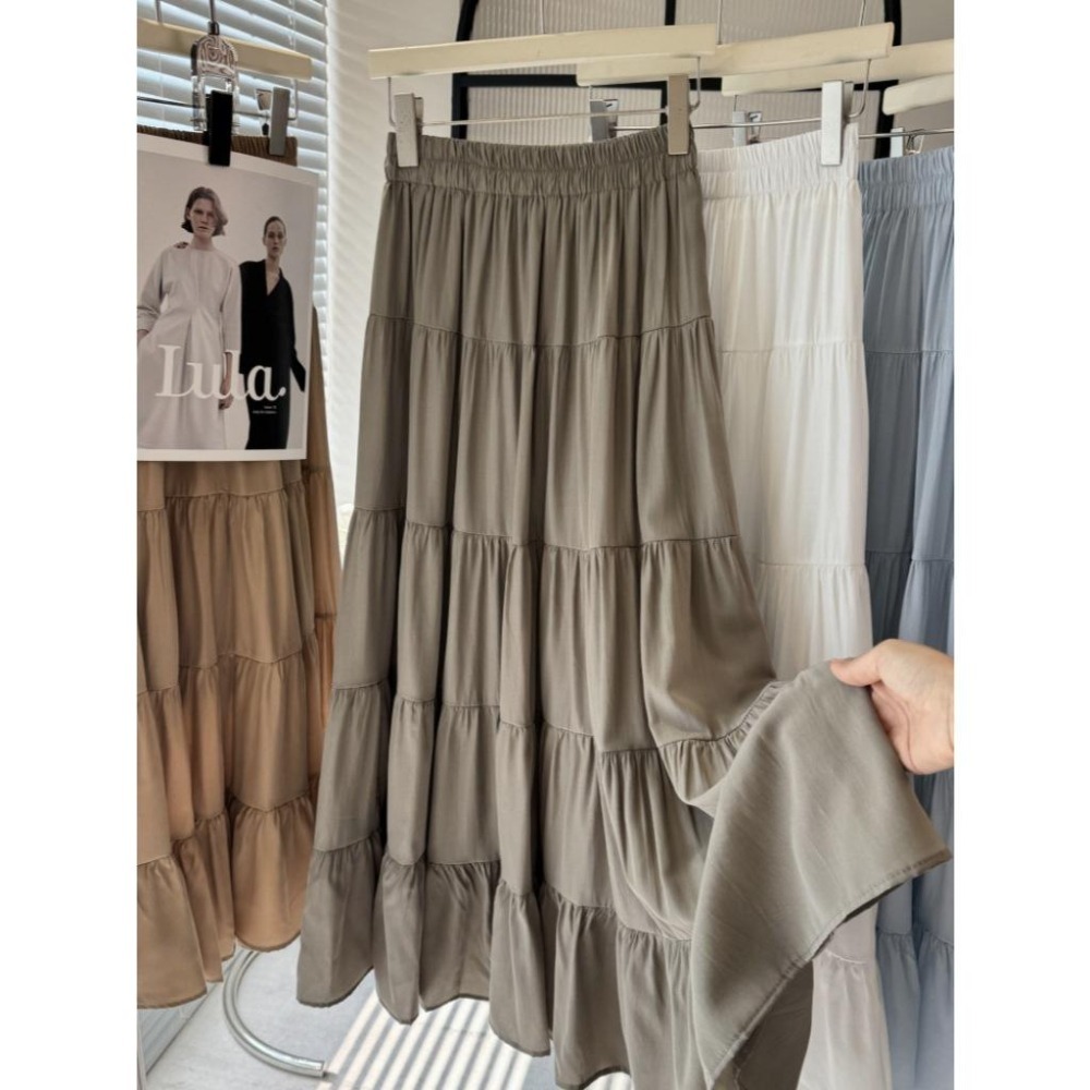 高腰顯瘦半身裙 百搭大擺蛋糕裙 溫柔氣質長裙 *8色 | kukuta-細節圖7