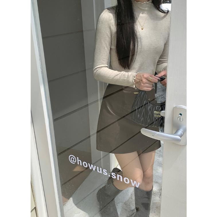 現貨 木耳邊軟糯保暖內搭上衣*27色 | kukuta-細節圖3