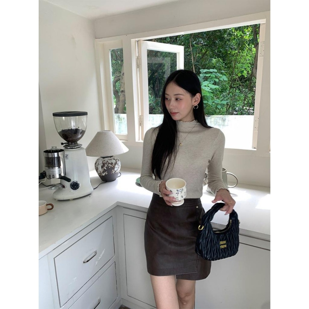 現貨 木耳邊軟糯保暖內搭上衣*27色 | kukuta-細節圖6