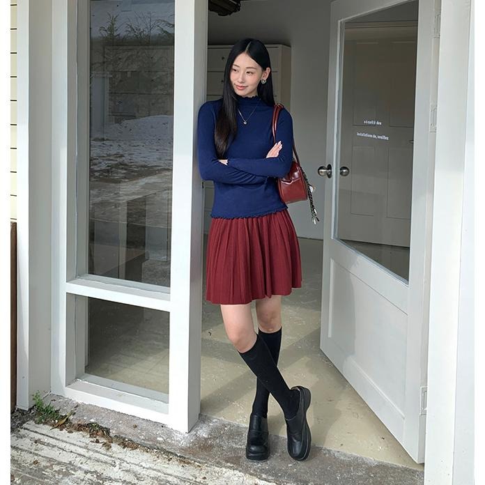 現貨 木耳邊軟糯保暖內搭上衣*27色 | kukuta-細節圖7