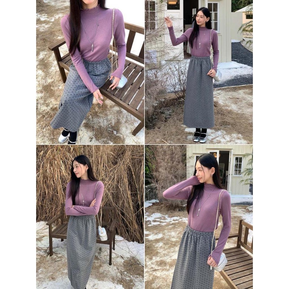 現貨 木耳邊軟糯保暖內搭上衣*27色 | kukuta-細節圖8