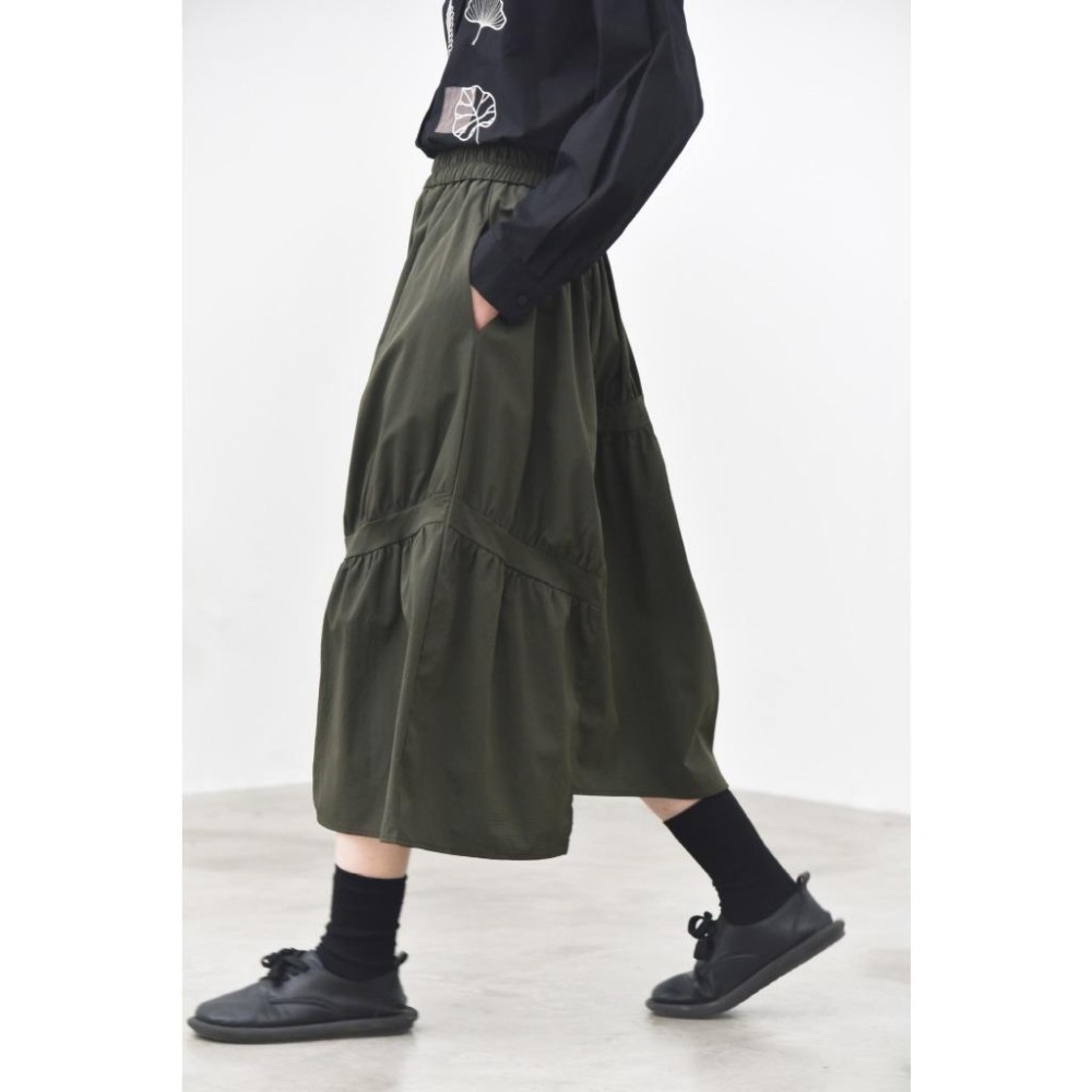 現貨 不規則分割拼接半身裙*4色 | kukuta-細節圖2