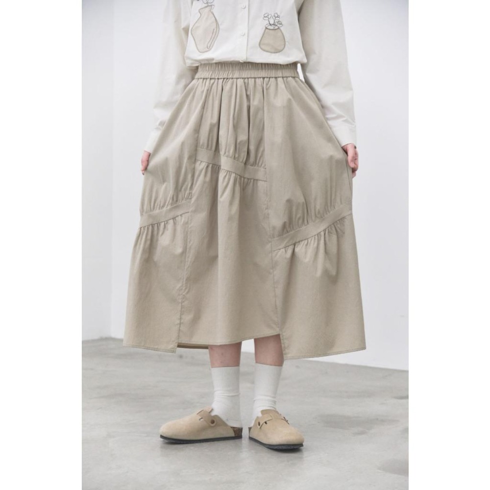 現貨 不規則分割拼接半身裙*4色 | kukuta-細節圖3