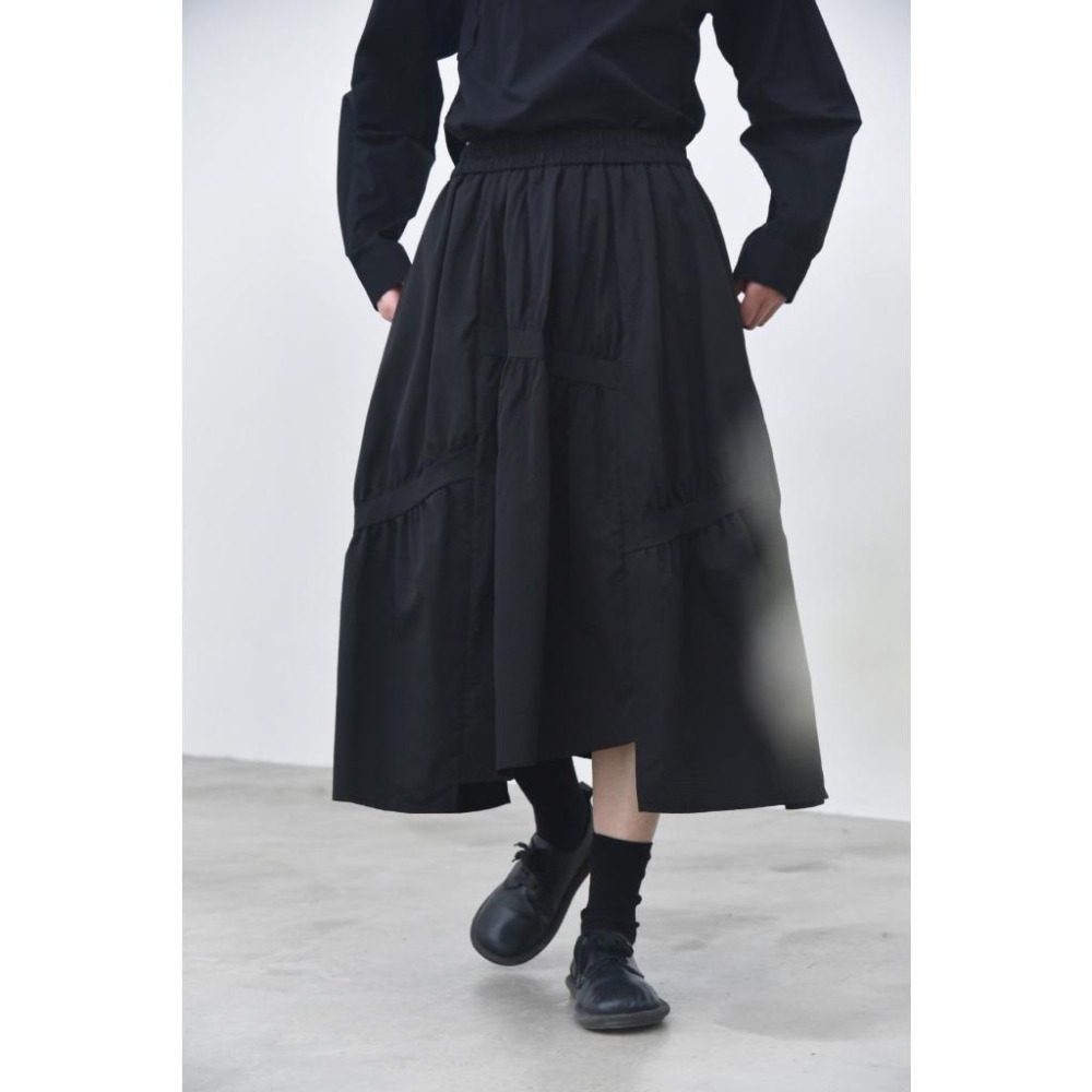 現貨 不規則分割拼接半身裙*4色 | kukuta-細節圖5