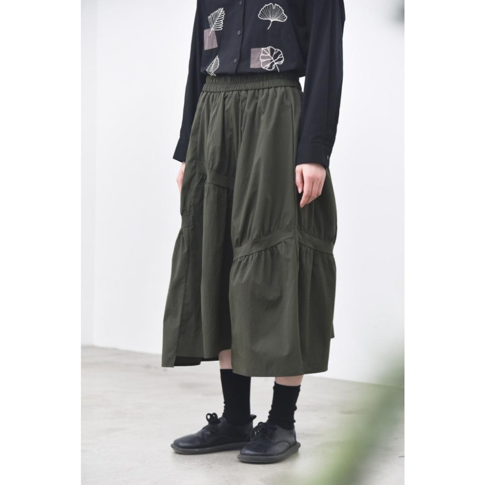 現貨 不規則分割拼接半身裙*4色 | kukuta-細節圖6