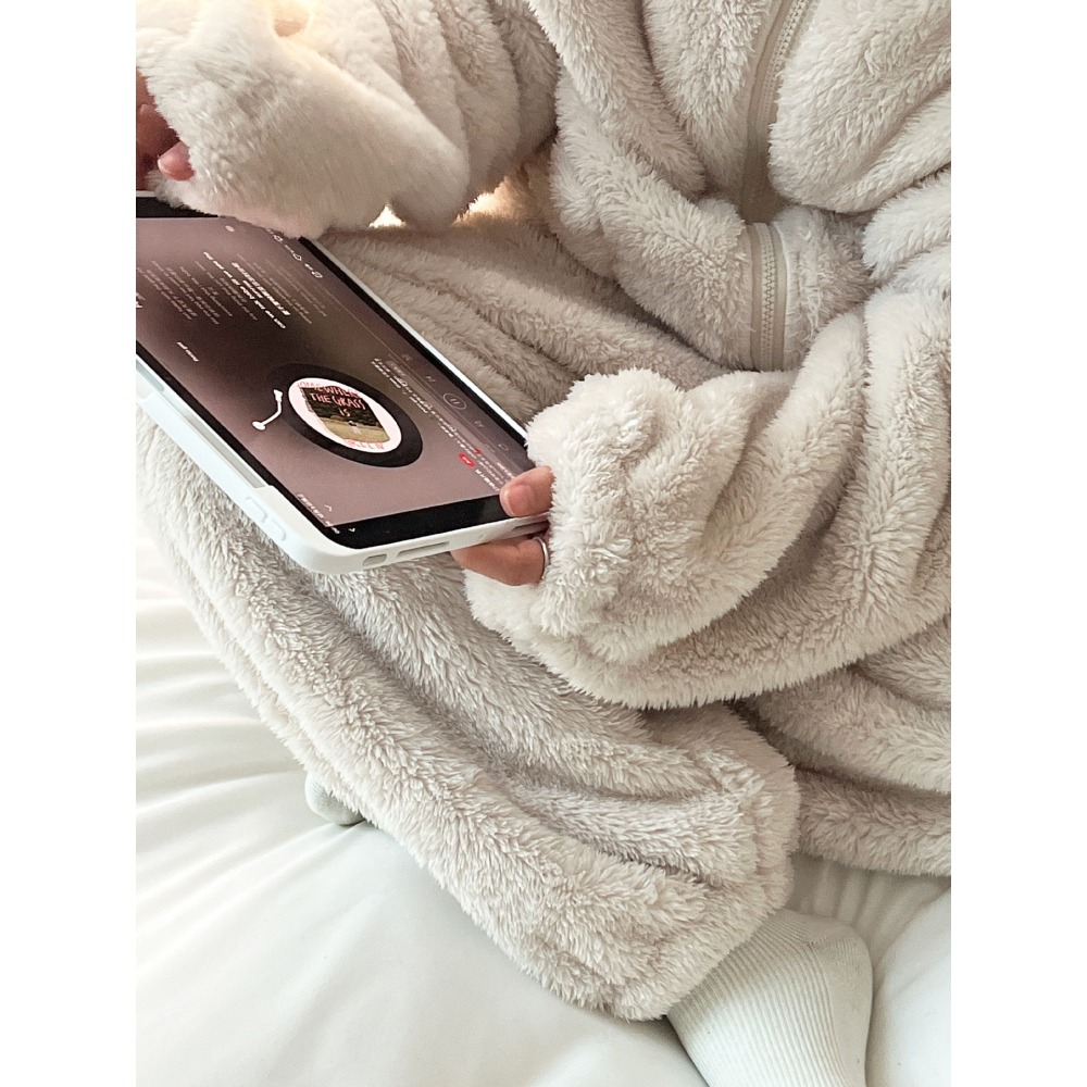 冬天保暖加厚雙面絨立領套裝 *2色 | kukuta-細節圖6