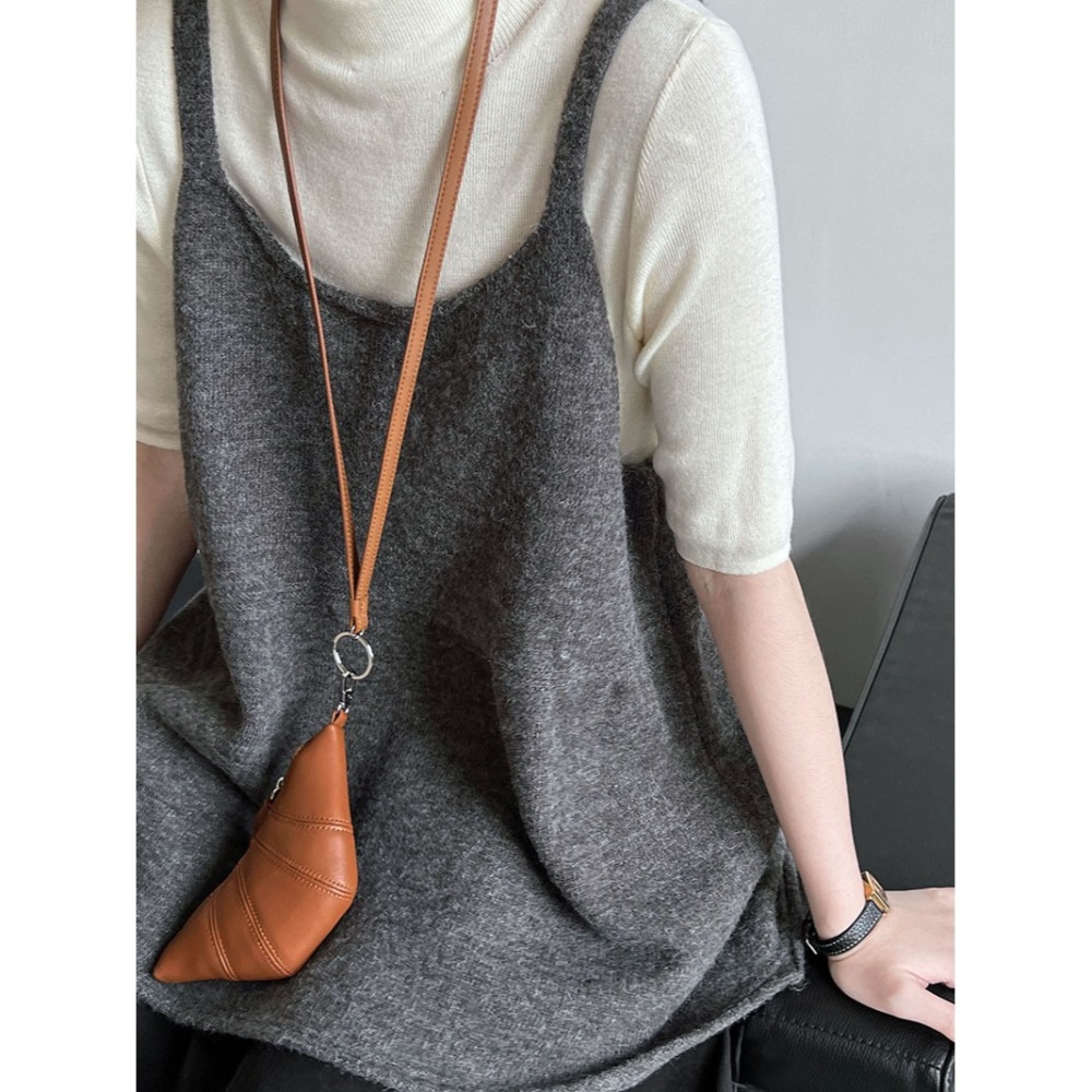 韓系U領針織吊帶背心 *4色 | kukuta-細節圖7