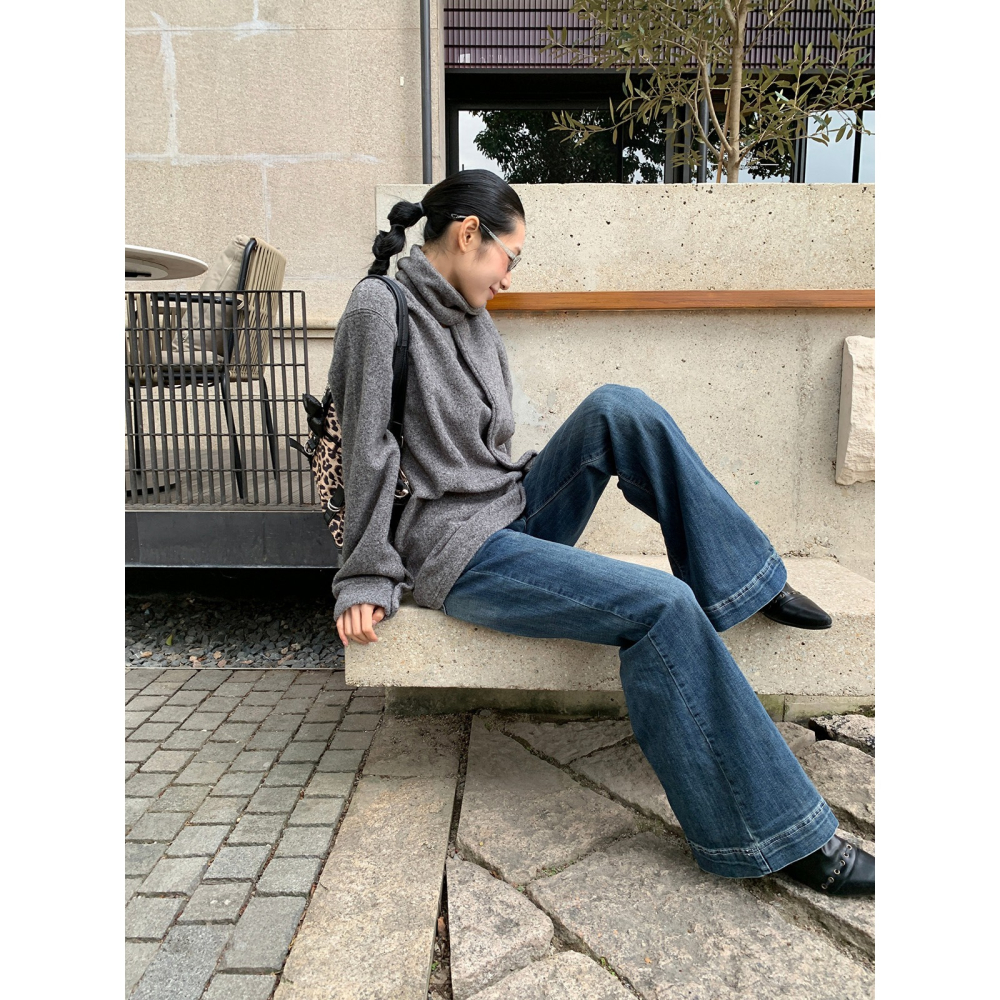 慵懶寬鬆 秋冬絨毛保暖上衣+圍巾 *2色 | kukuta-細節圖2