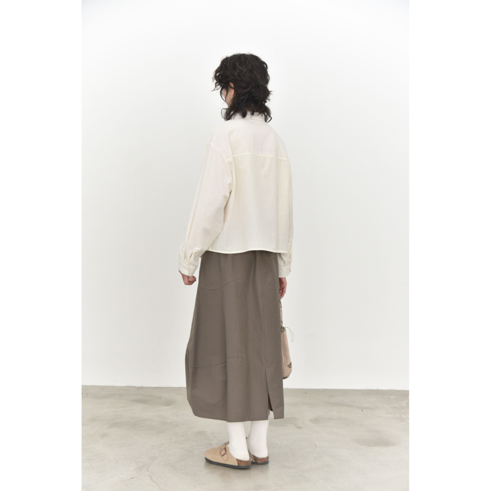 拼接條紋口袋襯衫 文藝復古設計上衣 *3色 | kukuta-細節圖10