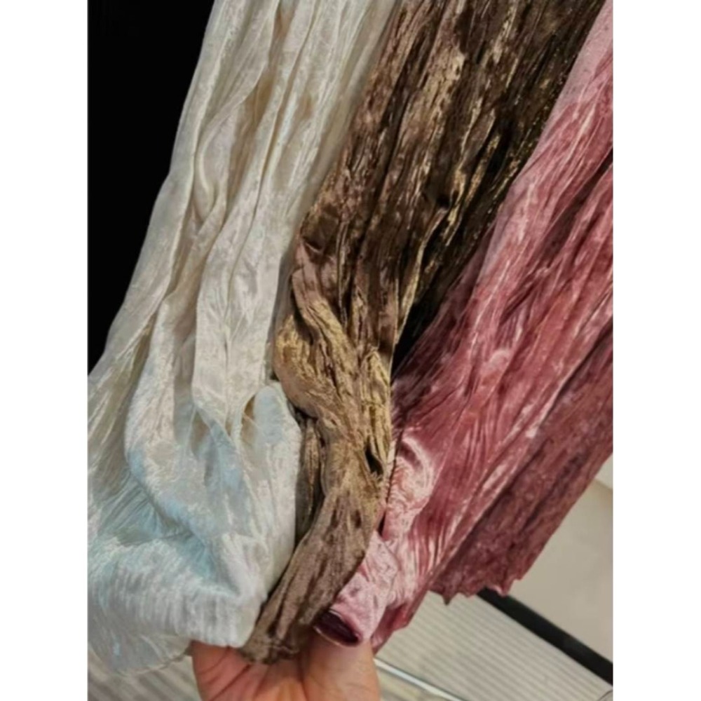 法式浪漫褶皺絲絨裙 氣質顯瘦甜美半身裙 *8色 | kukuta-細節圖9