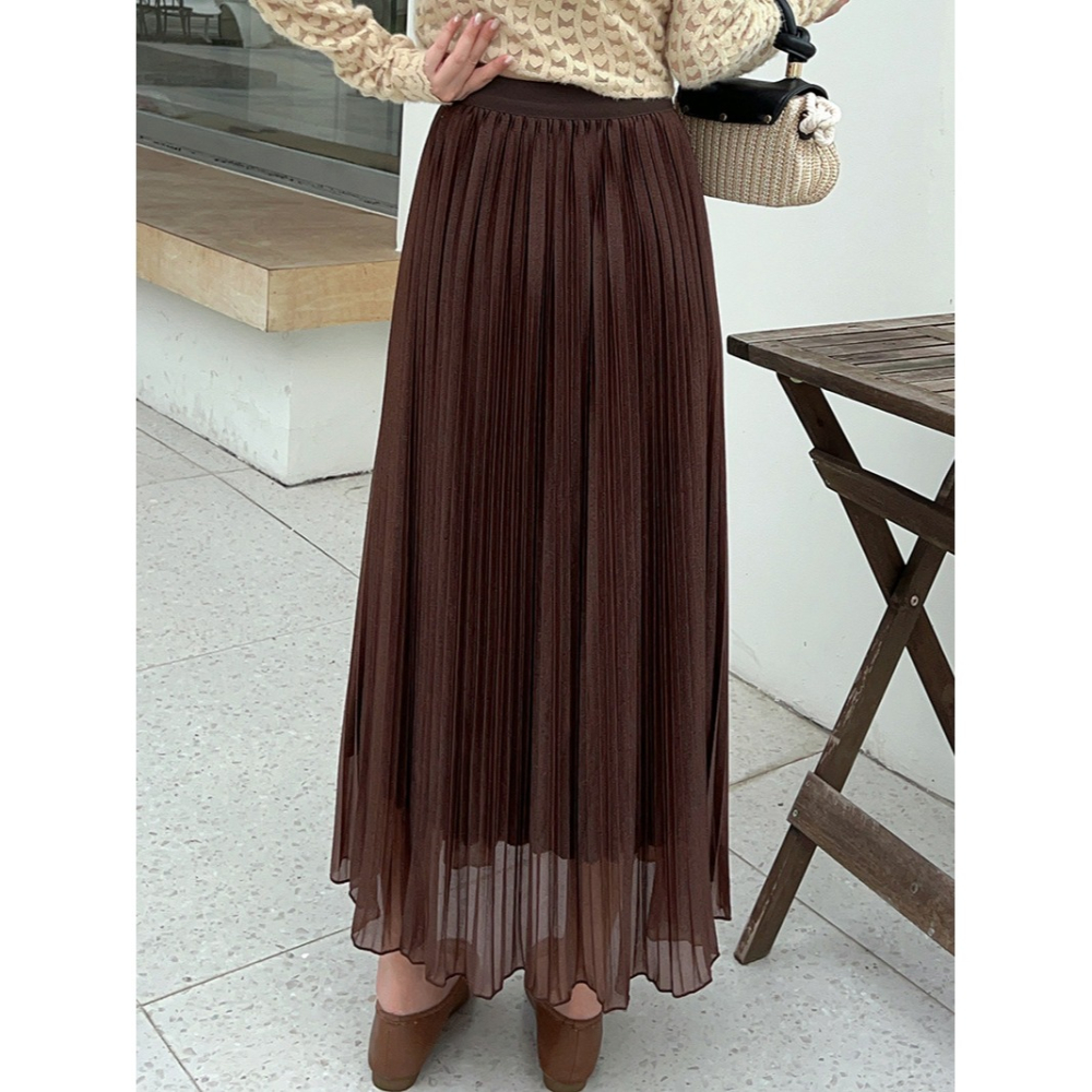 氣質飄逸 百褶網紗半身裙 *4色 | kukuta-細節圖2