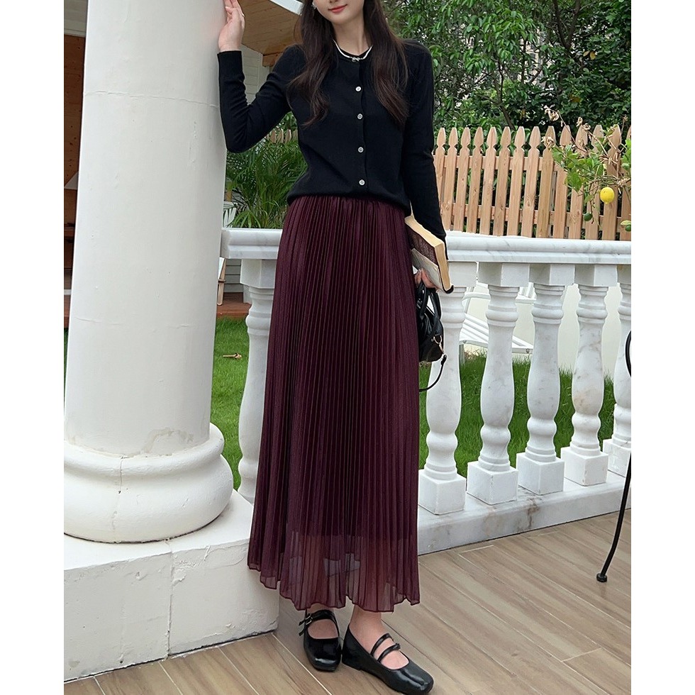 氣質飄逸 百褶網紗半身裙 *4色 | kukuta-細節圖3