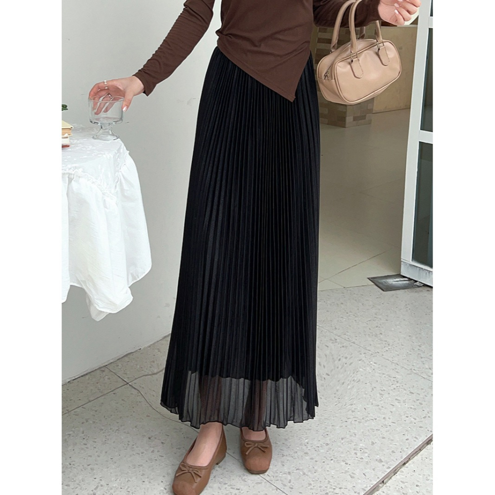 氣質飄逸 百褶網紗半身裙 *4色 | kukuta-細節圖4