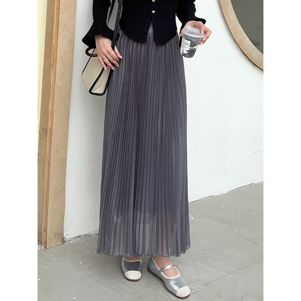 氣質飄逸 百褶網紗半身裙 *4色 | kukuta-細節圖5