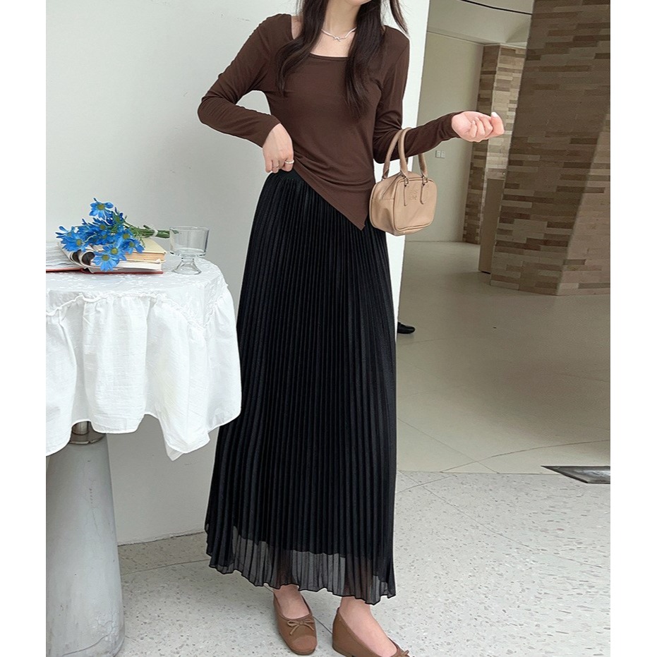 氣質飄逸 百褶網紗半身裙 *4色 | kukuta-細節圖8