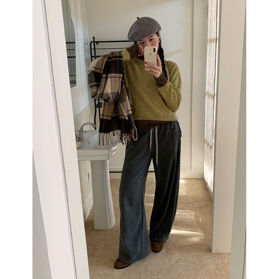 設計感拼色高領毛衣 *4色 | kukuta-細節圖5