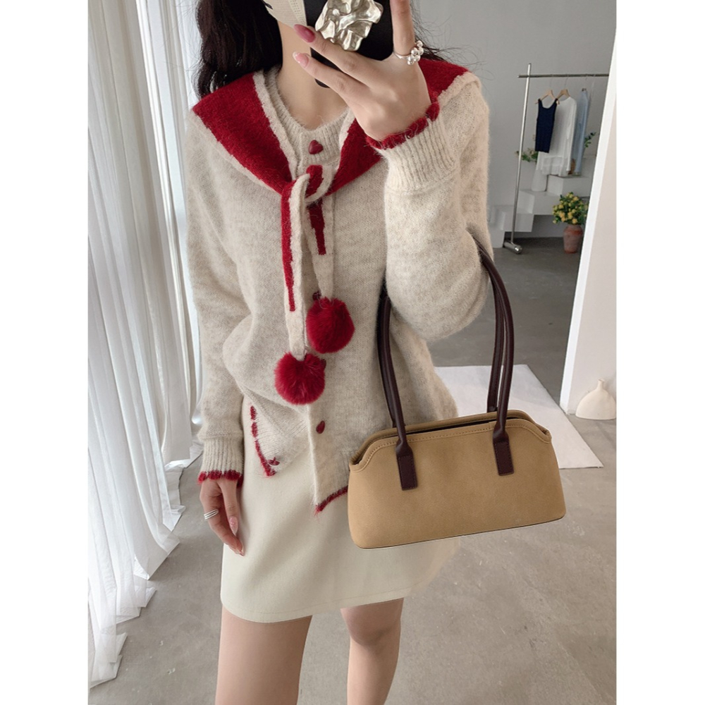 愛心扣披肩針織毛衣 *6色 | kukuta-細節圖2