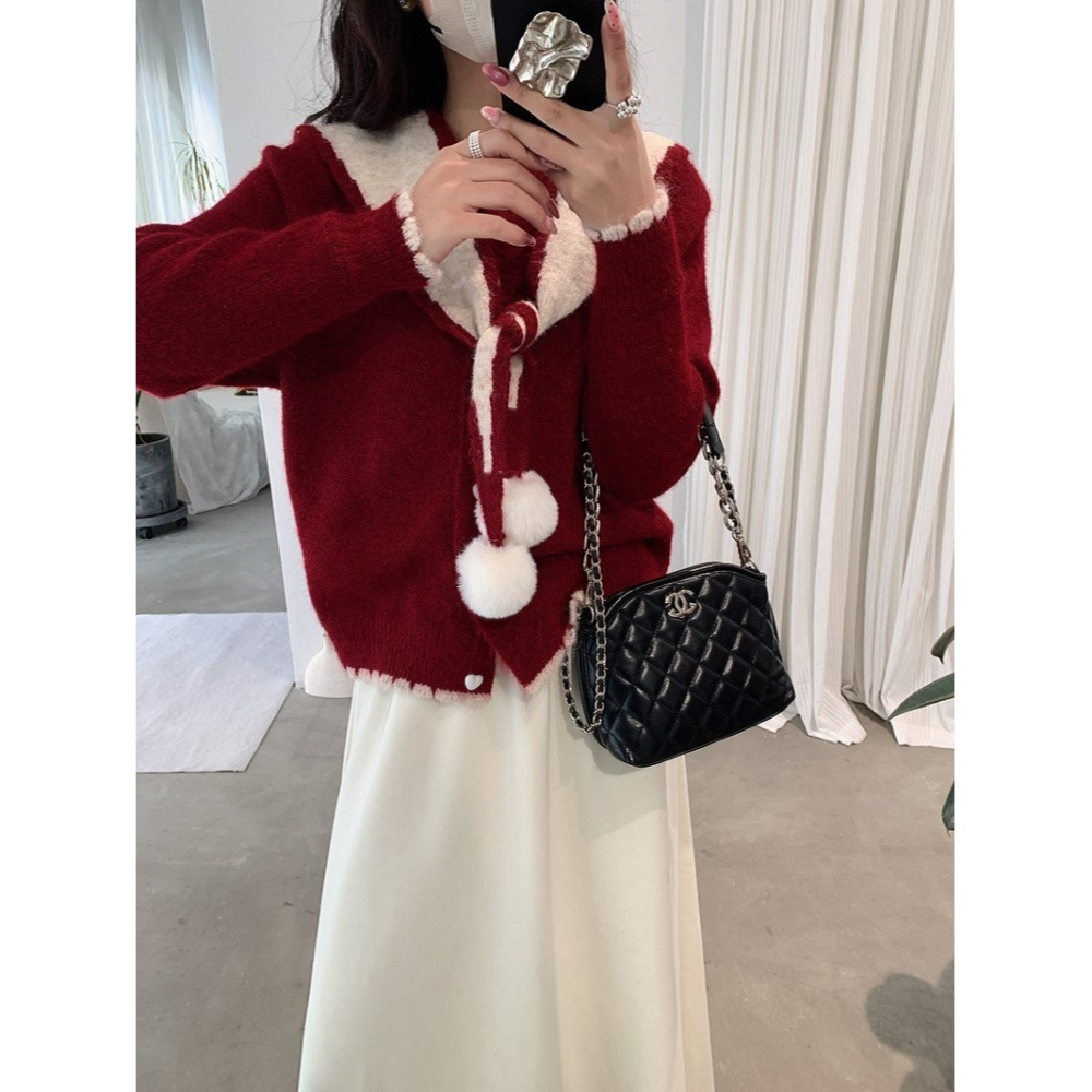 愛心扣披肩針織毛衣 *6色 | kukuta-細節圖6