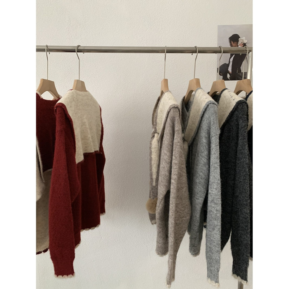 愛心扣披肩針織毛衣 *6色 | kukuta-細節圖8