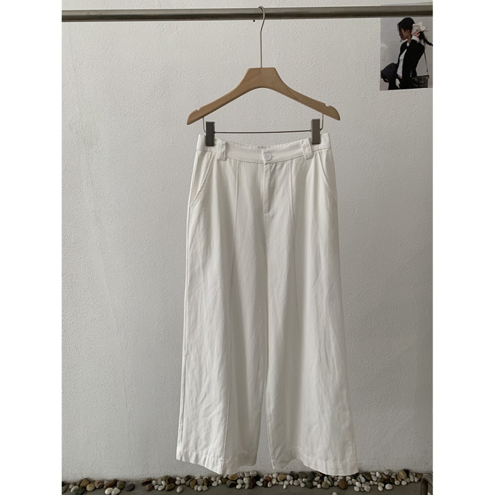 鬆緊腰洗水棉長褲 寬鬆休閒褲 *5色 (M-XL) | kukuta-規格圖9