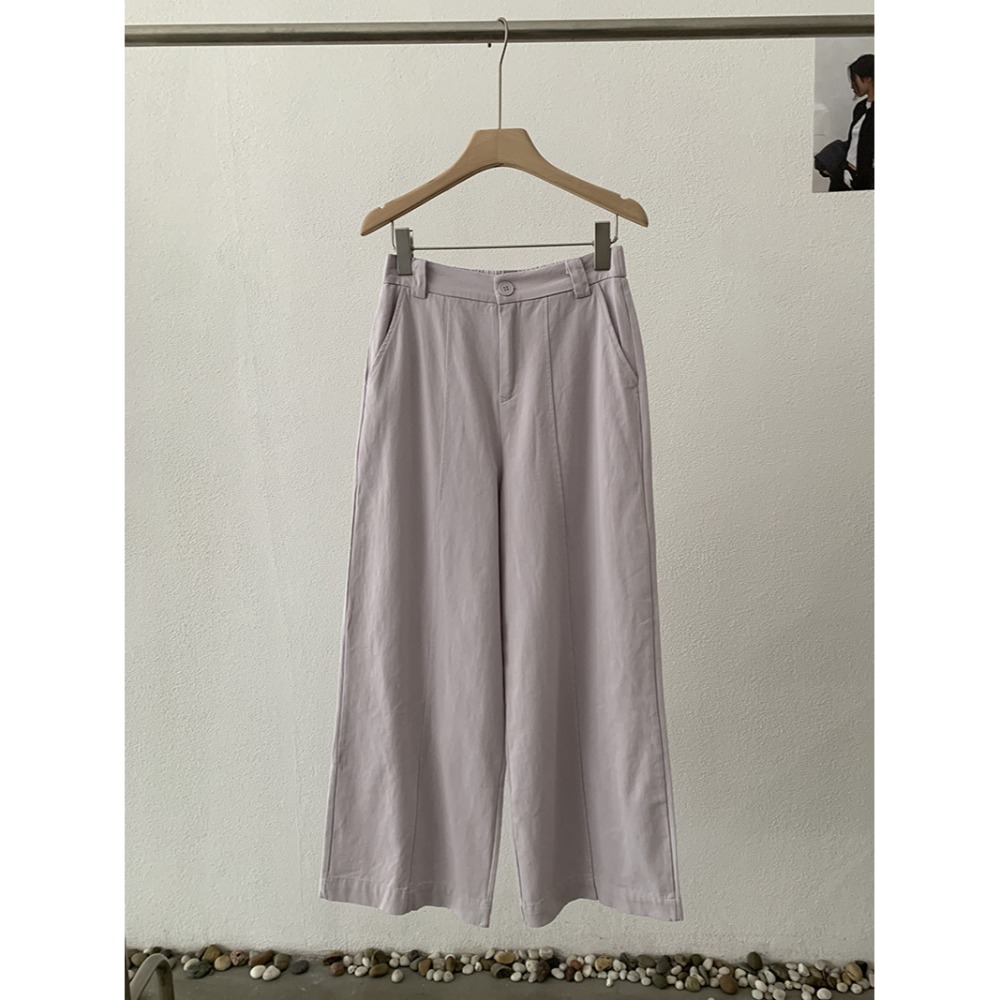 鬆緊腰洗水棉長褲 寬鬆休閒褲 *5色 (M-XL) | kukuta-規格圖9