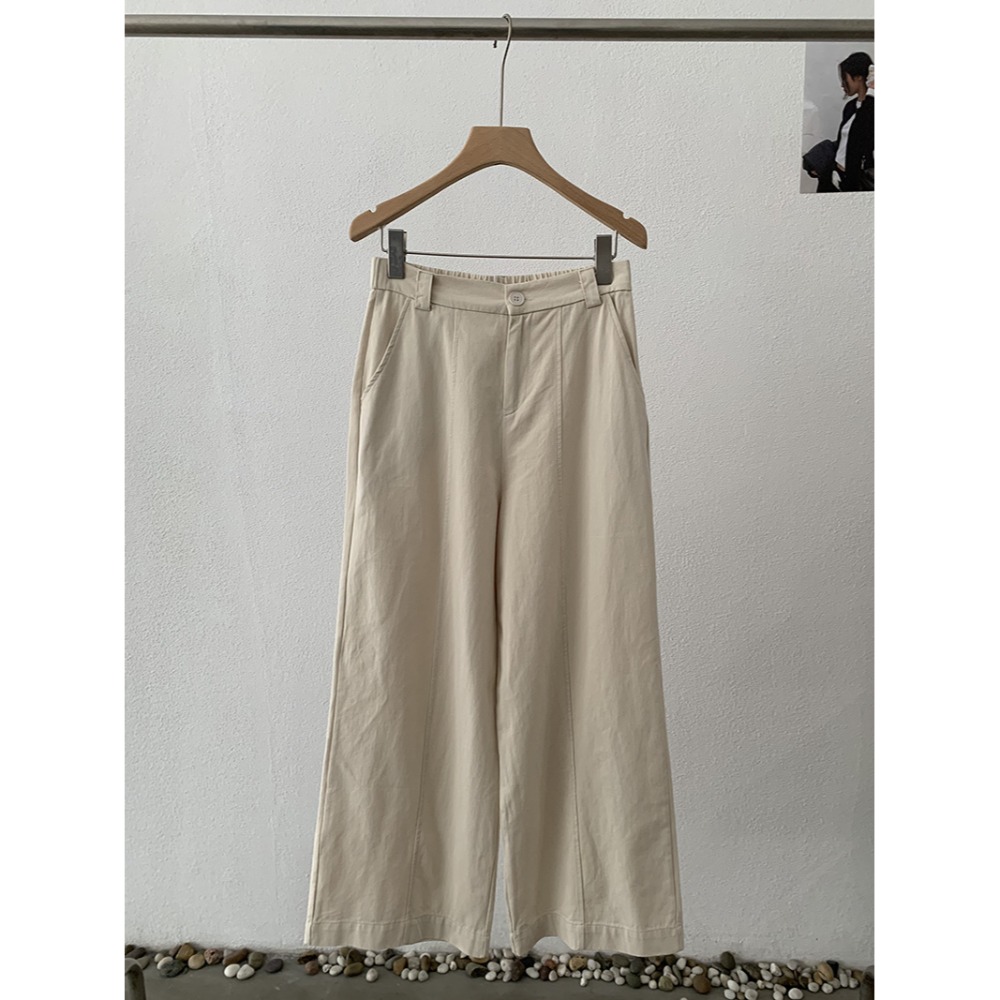 鬆緊腰洗水棉長褲 寬鬆休閒褲 *5色 (M-XL) | kukuta-規格圖9