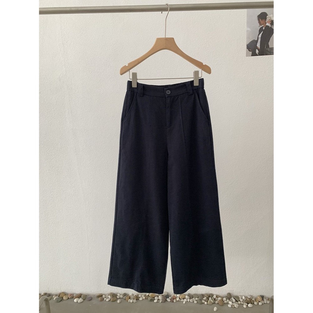 鬆緊腰洗水棉長褲 寬鬆休閒褲 *5色 (M-XL) | kukuta-規格圖9