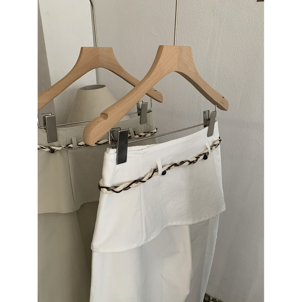 高腰闊腿休閒褲女 設計感顯瘦版型彎刀褲 寬鬆百搭長褲*4色 (M-L) | kukuta-細節圖3