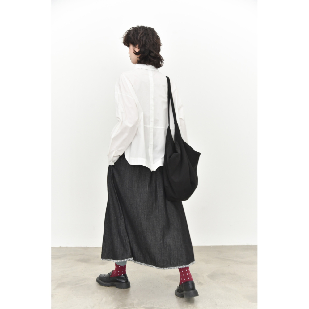 立體口袋設計款襯衫 前後開叉寬鬆百搭上衣 *3色 | kukuta-細節圖10