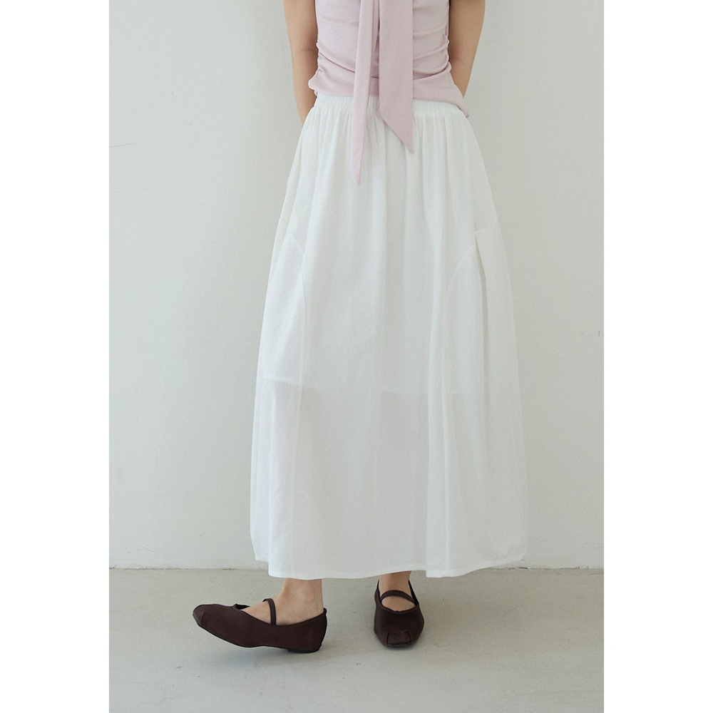 日系壓摺設計長裙 高腰寬鬆顯瘦氣質半身裙 *4色 | kukuta-細節圖8