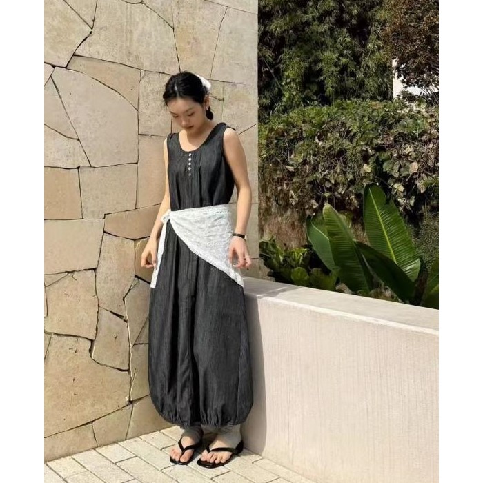 簡約正反兩穿背心裙 中長款氣質連身裙 *2色 | kukuta-細節圖4