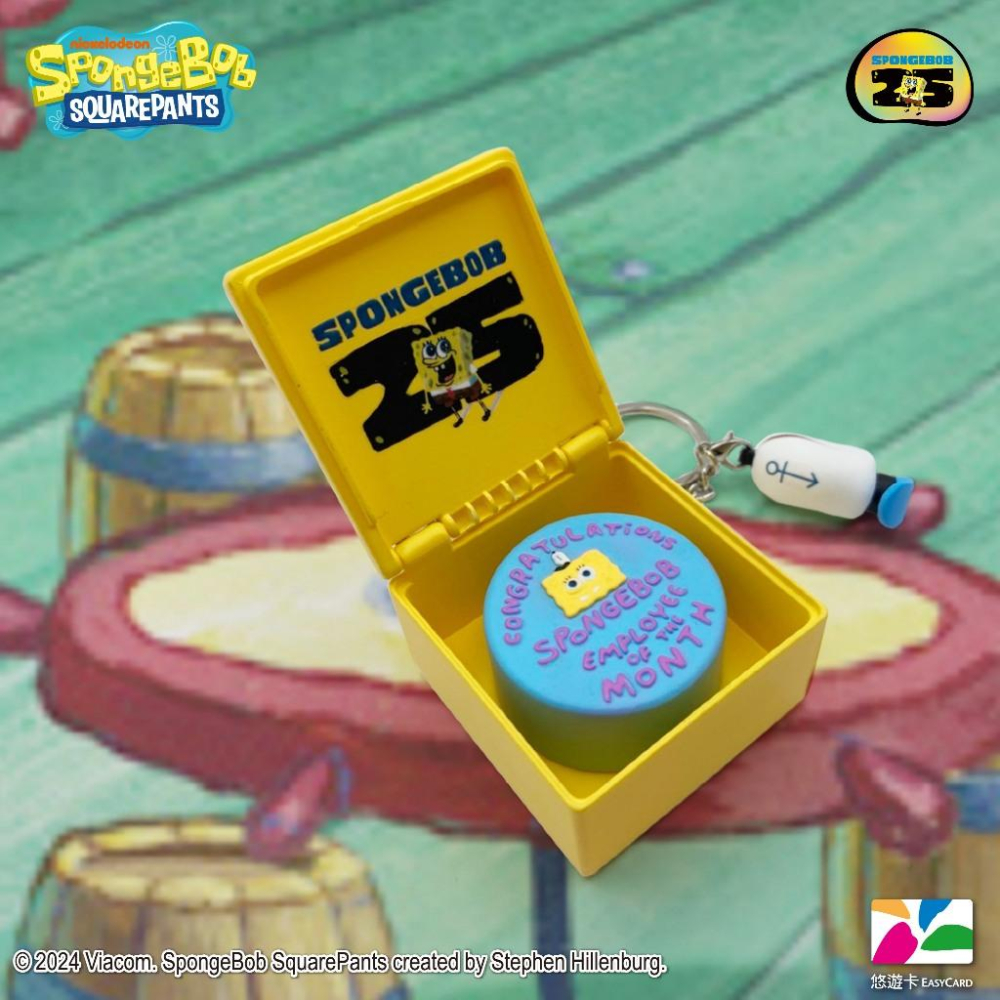 【M.M小舖】 『現貨』海綿寶寶最佳員工蛋糕 立體造型悠遊卡 海綿寶寶 悠遊卡 蛋糕-細節圖3