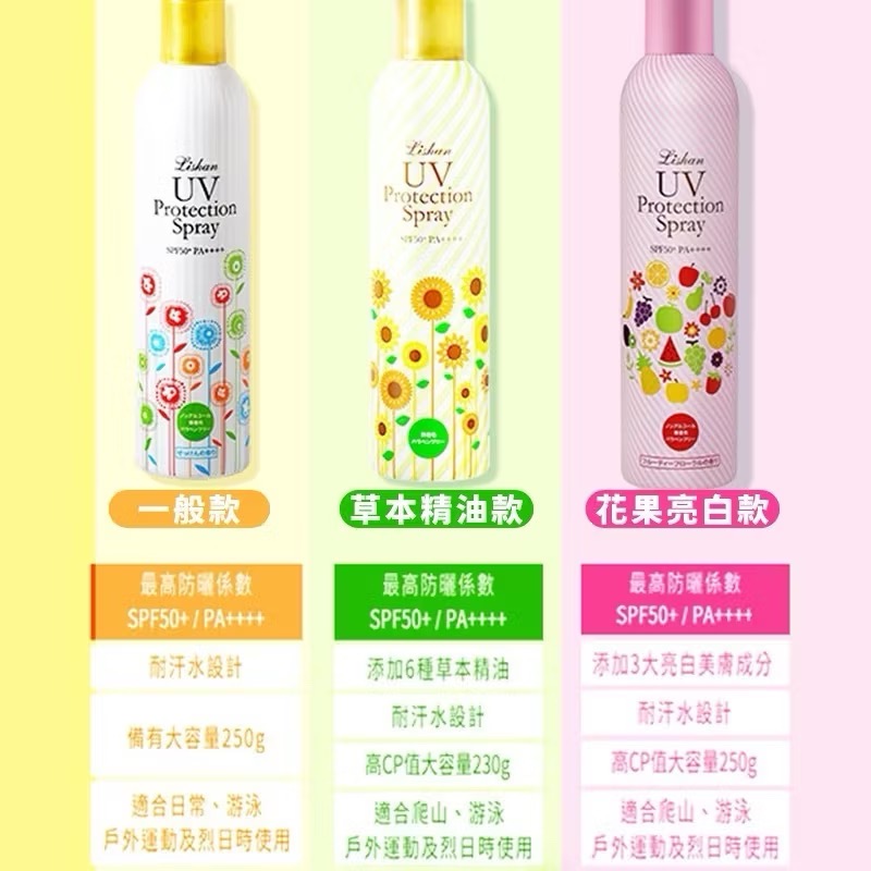 晴光所☀️現貨免等 現貨 日本 Lishan UV 小花防曬 防曬噴霧大容量230g 小花 UV防曬噴霧-細節圖3