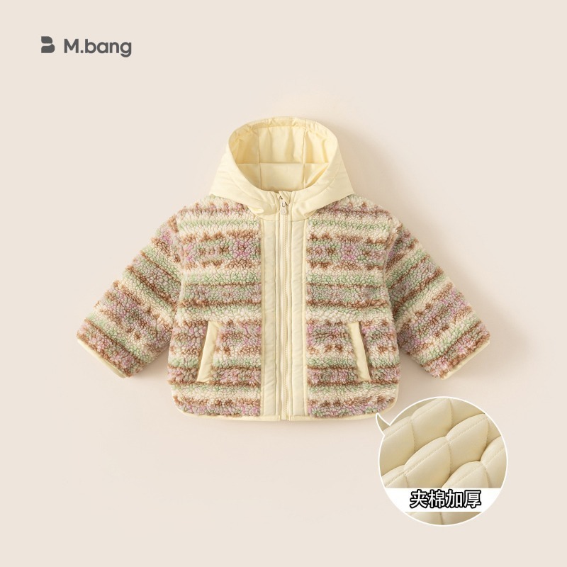 《預購商品》冬季女童連帽毛絨棉服｜保暖外套寶寶棉衣｜加厚保暖上衣 80-140cm【94ni.studio】-規格圖1