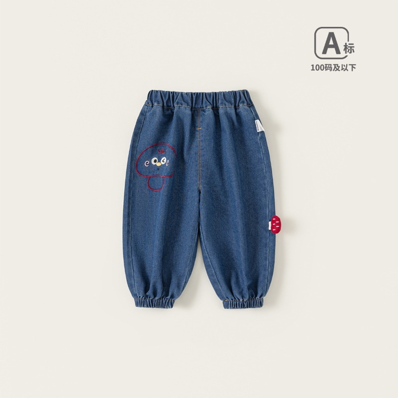 【春季女童童裝】卡通刺繡長褲 女寶寶寬鬆休閒褲 兒童運動褲 百搭童裝 73-110-規格圖1