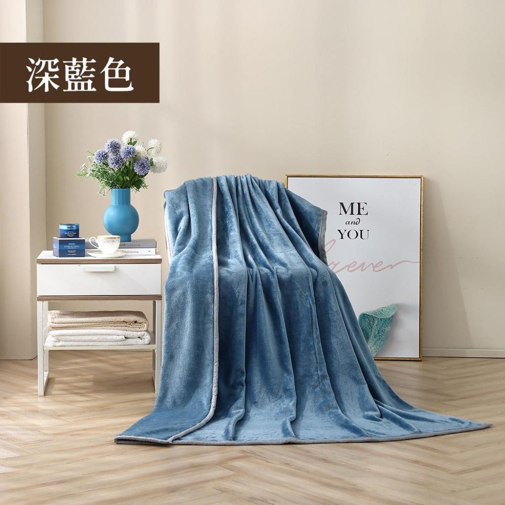 【藍貓BlueCat】法蘭絨毛毯被 純色羊羔絨毯 法蘭絨毯超柔  暖暖被 保暖毯 毯子 被子-細節圖2
