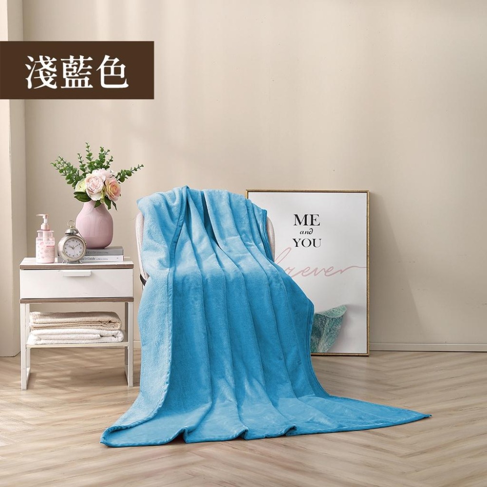 【藍貓BlueCat】法蘭絨毛毯被 純色羊羔絨毯 法蘭絨毯超柔  暖暖被 保暖毯 毯子 被子-細節圖6