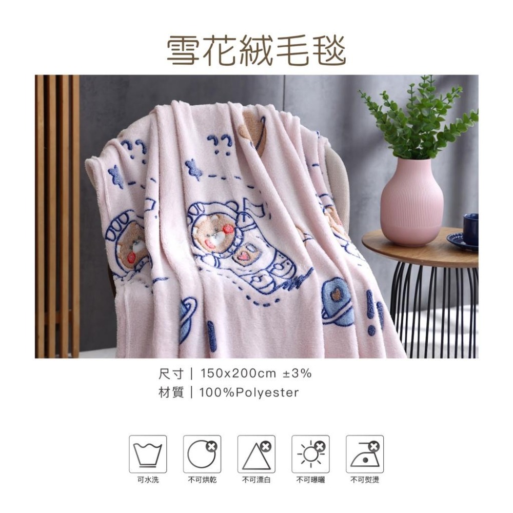 【藍貓BlueCat】親膚法蘭絨雪花絨毯/羊羔絨毯/法蘭絨暖暖被/空調毯 棉被 冬被-細節圖7