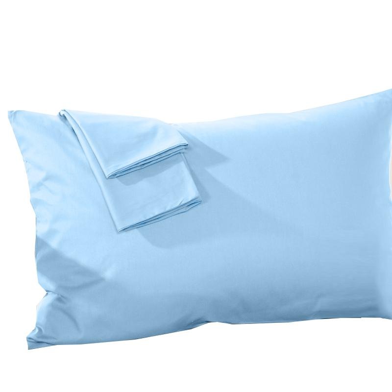 台灣製造－３Ｍ吸濕排汗專利處理／防水枕頭套-淺藍色-細節圖2