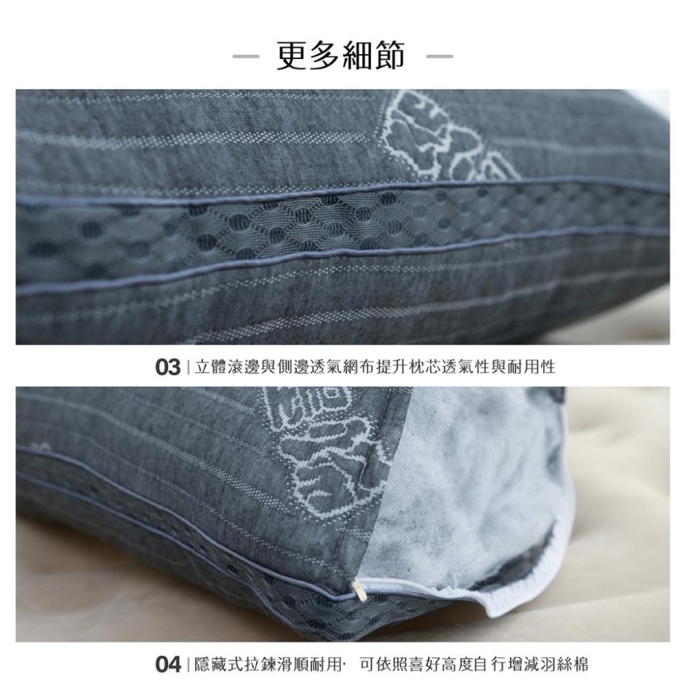 【藍貓BlueCat】萊賽爾獨立筒枕頭/飯店枕/民宿枕/日本大和防螨抗菌枕頭-細節圖9