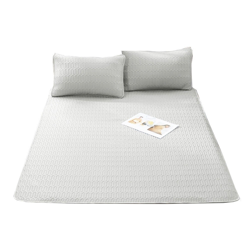 【藍貓BlueCat】冰絲涼感乳膠涼蓆墊 素色 乳膠涼蓆 可機洗 乳膠填充-細節圖2