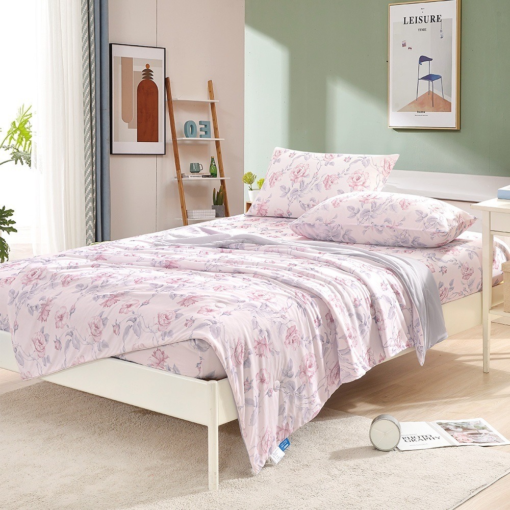 【藍貓BlueCat】極致涼感冰絲床包  床包組 涼被床包組 QMAX涼感認證 冰絲床包 床包 涼感床包 親膚冰絲床包-規格圖10