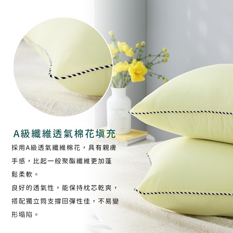 【藍貓BlueCat】超防潑水獨立筒枕 飯店枕 民宿枕 防水獨立筒枕頭 枕芯 枕頭-細節圖5