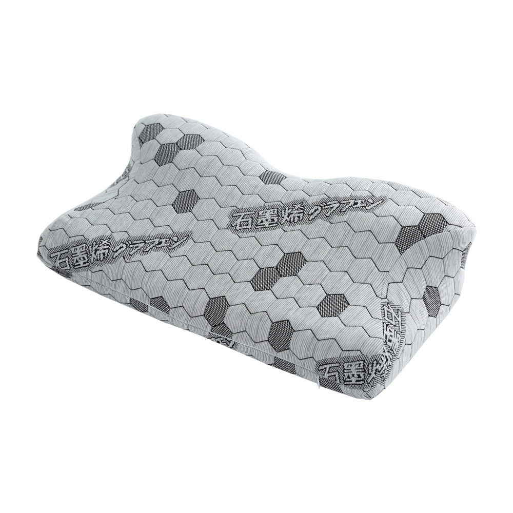 【藍貓BlueCat】石墨烯蝶型枕 導電紗 釋放人體靜電 蝶形枕 機能分區 機能枕 蝶形記憶枕 枕頭-細節圖6