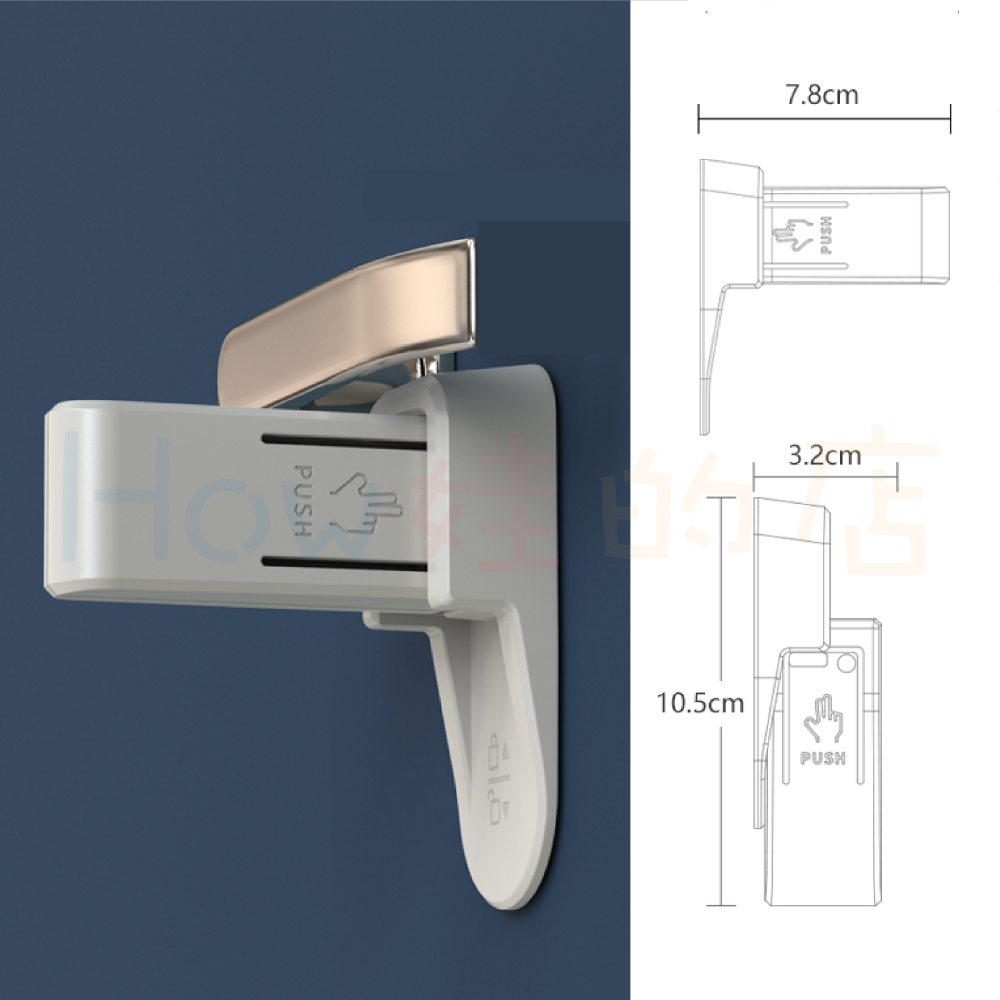 【How娃的店】 新款 防開門神器 防寵物開門神器  兒童安全鎖 兒童門把安全鎖防開門 兒童鎖 安全鎖 抽屜鎖 安全扣-細節圖5