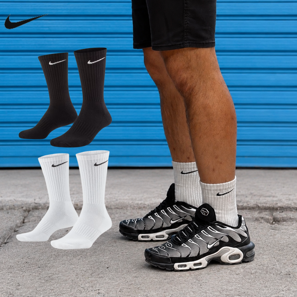 【登星體育】NIKE EVERYDAY 長筒 中筒襪 【3雙一組】 加厚毛巾圈 長襪  襪子 白襪 黑襪 SX767-細節圖2