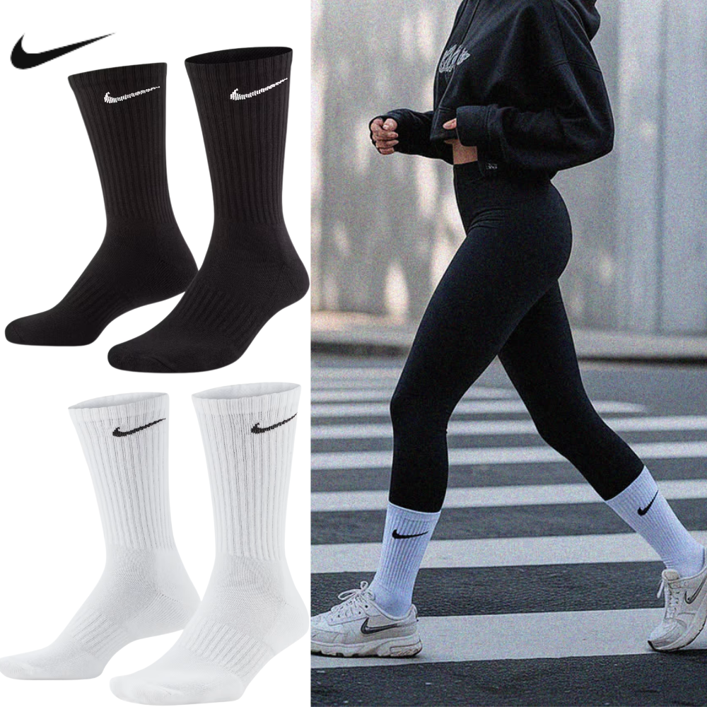【登星體育】NIKE EVERYDAY 長筒 中筒襪 【3雙一組】 加厚毛巾圈 長襪  襪子 白襪 黑襪 SX767-細節圖3