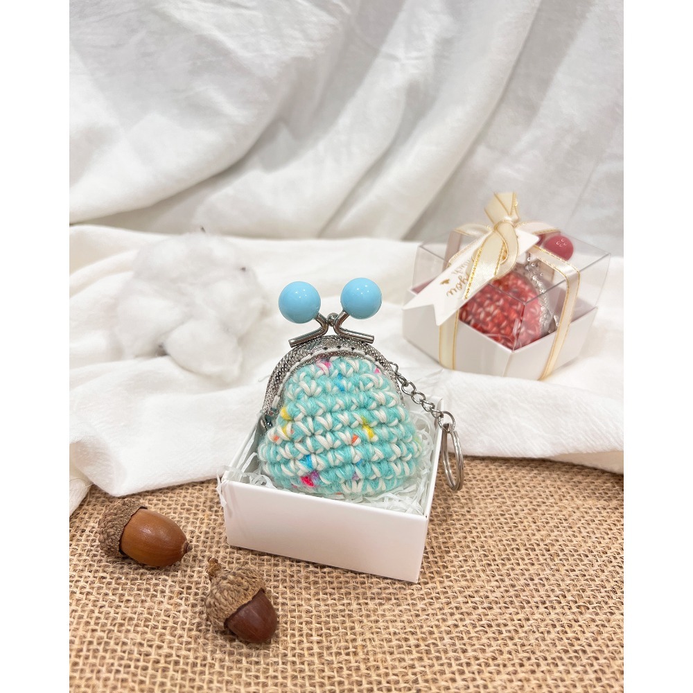 《姿物所》【迷你口金包】糖果Tiffany藍（經典款/限定款可選）鑰匙圈/吊飾-規格圖7